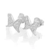 Carolina Gynning Jewelry - Petite Papillion Sparkling Earrings Silver