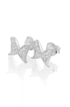 Carolina Gynning Jewelry - Petite Papillion Sparkling Earrings Silver