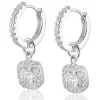 Carolina Gynning Jewelry - Glamorous Creol Earrings Silver Clear