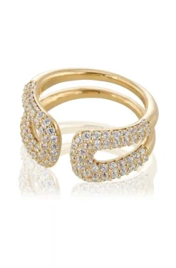 Carolina Gynning Jewelry - Classy Ring Goldplated Clear