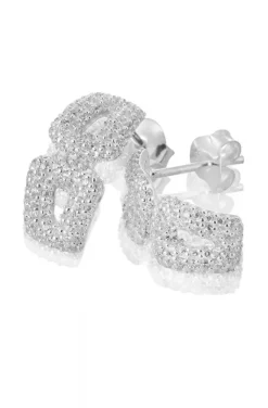 Carolina Gynning Jewelry - Classy Stud Earrings Silver Clear