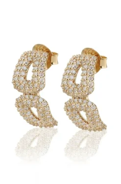 Carolina Gynning Jewelry - Classy Stud Earrings Goldplated Clear