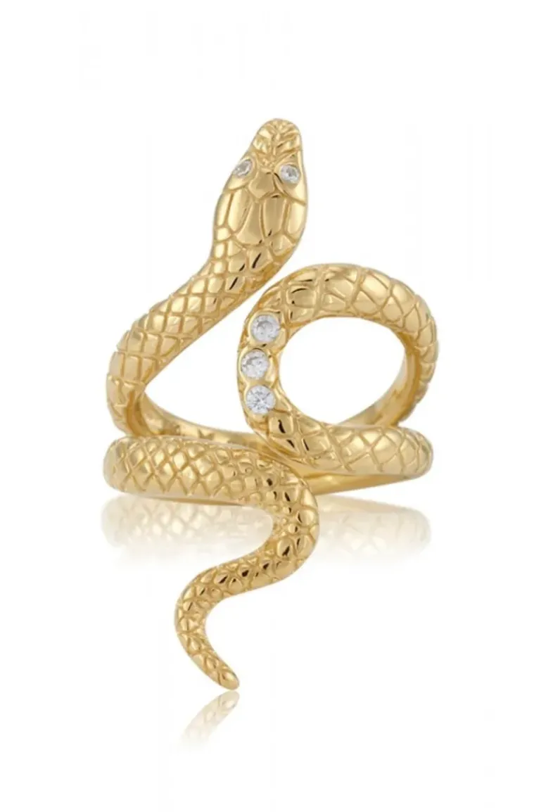 Carolina Gynning Jewelry - Snake Ring Goldplated