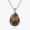 Caroline Svedbom - Classic Drop Necklace - Rhodium Greige