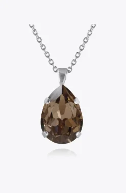 Caroline Svedbom - Classic Drop Necklace - Rhodium Greige