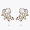 Caroline Svedbom - Elecra Earring - Rhodium Pearl Crystal
