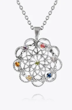 Caroline Svedbom - Florence Necklace - Rhodium Rainbow Combo