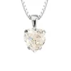 Caroline Svedbom - Heart Necklace - Rhodium Crystal