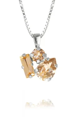 CAROLINE SVEDBOM - ISA NECKLACE RHODIUM LIGHT PEACH