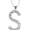 Caroline Svedbom - Letter Necklace S- Rhodium Crystal
