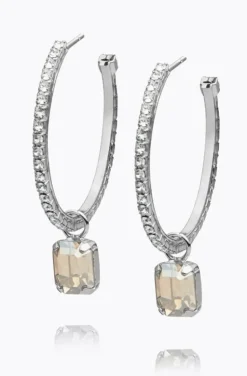 Caroline Svedbom - Lydia Loop Earring - Rhodium Golden Shadow