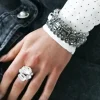 Caroline Svedbom - maya bracelet rhodium black combo