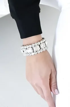 Caroline Svedbom - maya bracelet rhodium crystal
