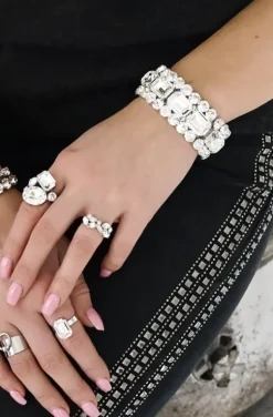 Caroline Svedbom - maya bracelet rhodium crystal