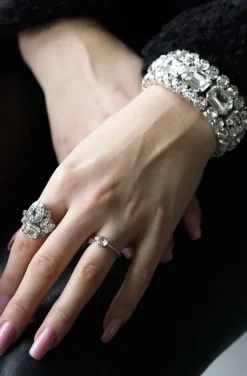 Caroline Svedbom - maya bracelet rhodium crystal