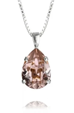 Caroline Svedbom - Mini Drop Necklace - Rhodium Vintage Rose