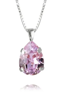 CAROLINE SVEDBOM - MINI DROP NECKLACE RHODIUM VIOLET