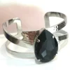Caroline Svedbom - perfect drop bangle rhodium graphite