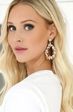 Caroline Svedbom Bridal - Million Reasons Earring - Rhodium Crystal Golden Shadow