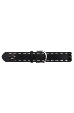 Dante 6 - Clinque Leather Belt- Raven