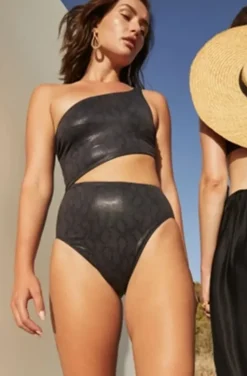 Gottex - Luma Ivy One Shoulder Cut Out Swimsuit Black 23IV059