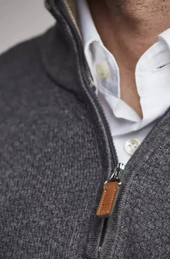 Hansen & Jacob - Half Zip Diamond Knit - Light Grey 09