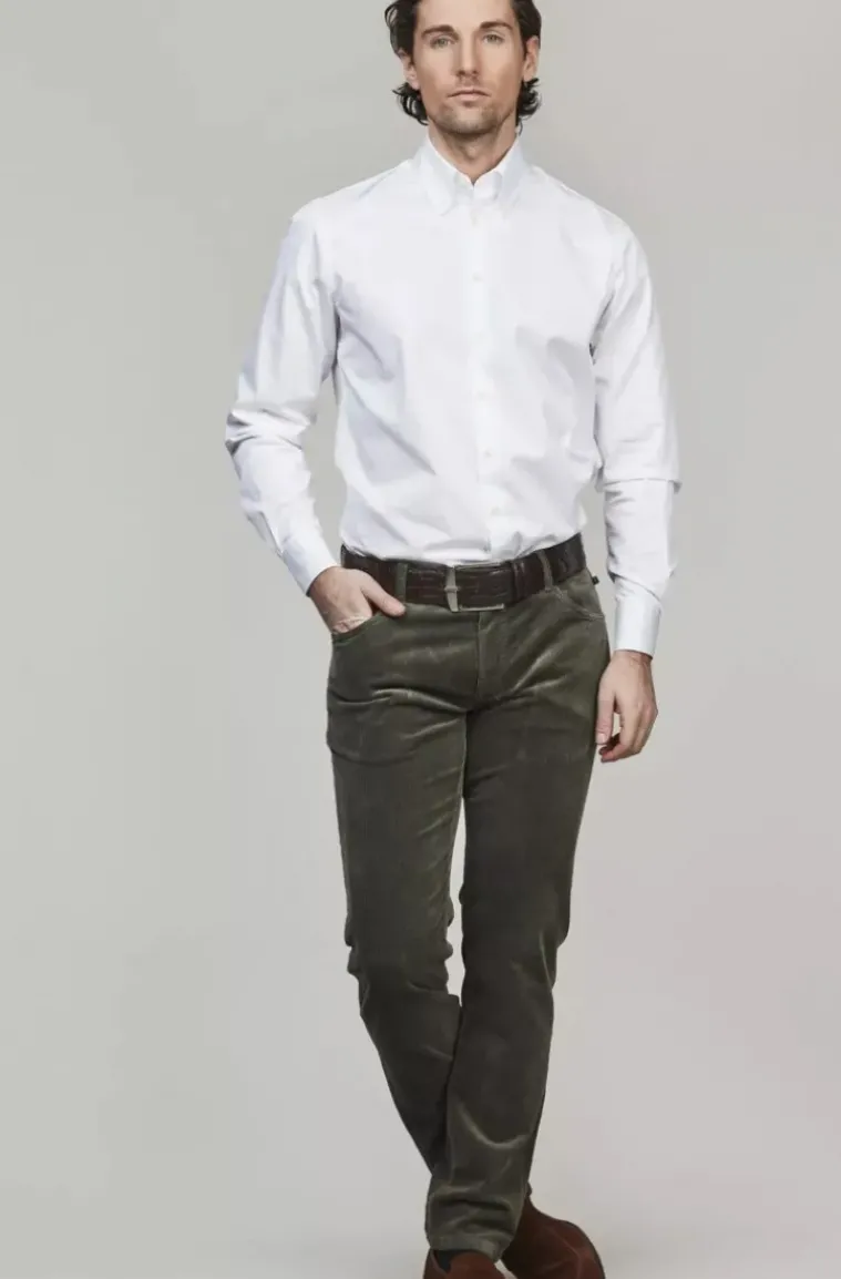 Hansen & Jacob - 5-PKT Ceredo Soft Cord Khaki Green