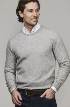 Hansen & Jacob - Pure Cashmere Crew Neck Knit - Light Grey 09