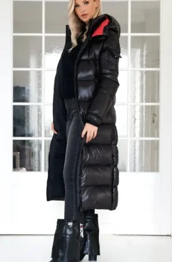JACK1T - EZ Extra Long Puffer jacket - Black