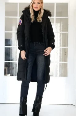 JACK1T - Neo Mountain Parka Extra Long - Black/Dark Bear