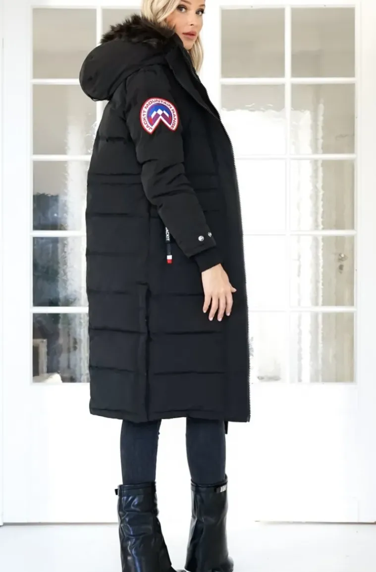 JACK1T - Neo Mountain Parka Extra Long - Black/Dark Bear