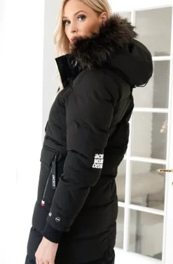 JACK1T - Neo Mountain Parka Extra Long - Black/Dark Bear