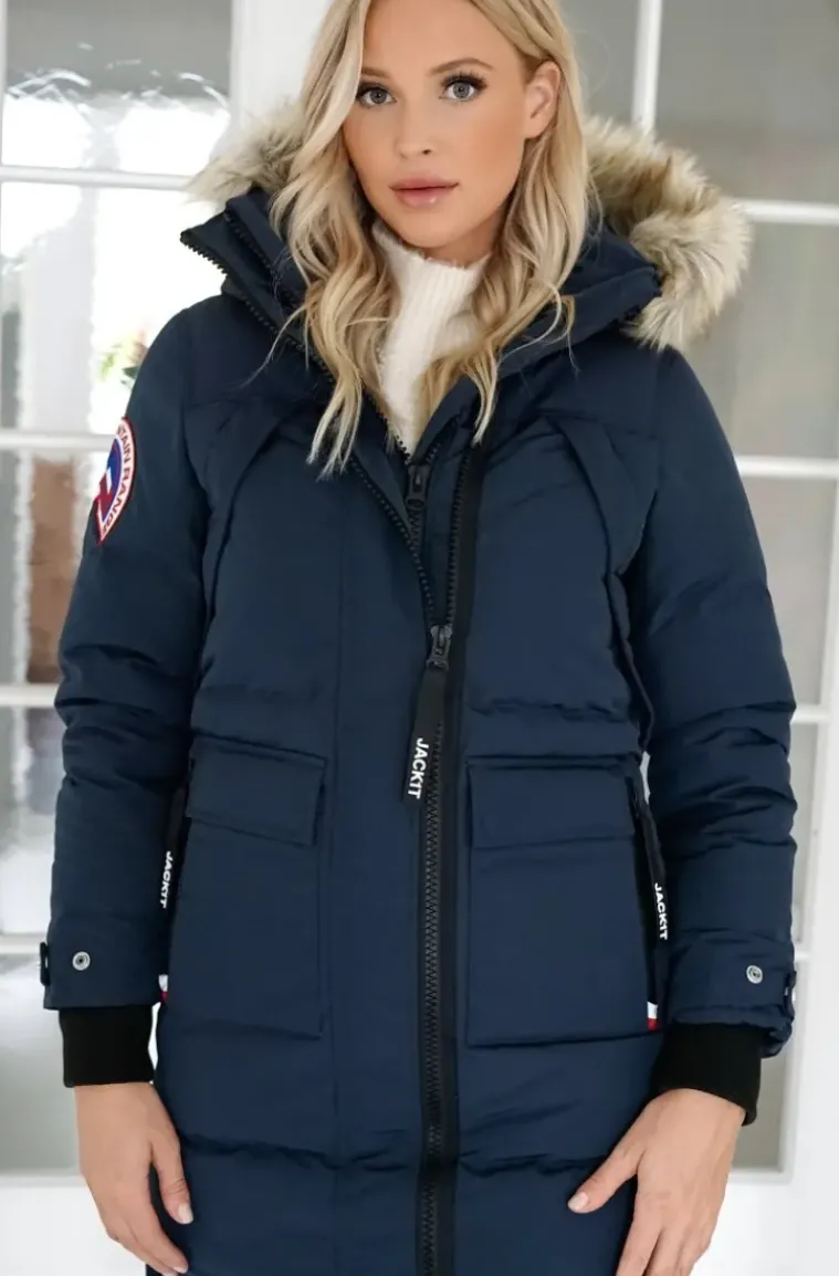 JACK1T - Neo Mountain Parka Extra Long - Ink/Wolf