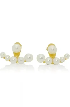 Jane & Sophie - Jacket earring gold pearl