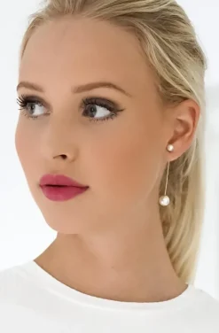 Jane & Sophie - Pearl long ear cuff gold