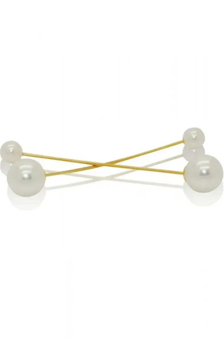 Jane & Sophie - Pearl long ear cuff gold