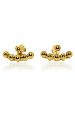 Jane and Sophie - Ball Jacket Earring - Gold