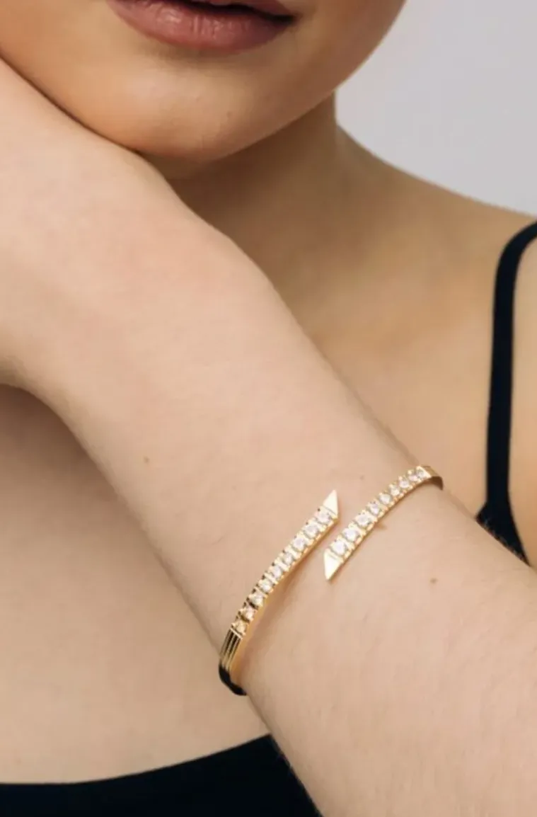 Jane and Sophie - Crystal Cuff - Gold