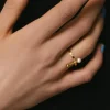 Jane and Sophie - Pearl Flat Ring - Gold