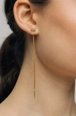 Jane and Sophie - Plain Crystal Earring Gold