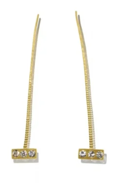 Jane and Sophie - Plain Crystal Earring Gold