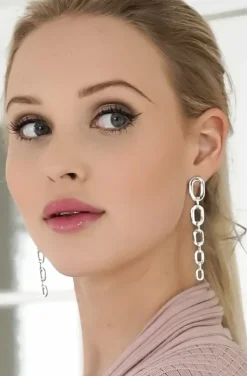 Jane and Sophie -Chain Earrings - Silver