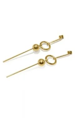 Jane and Sophiie - Circle Pin Earring - Gold