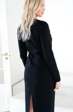 MeiMeiJ - Semi Wrap Dress MA47DS Black