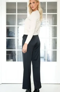 Mixded Brands - Straight pant with Pleats 3130 - Black
