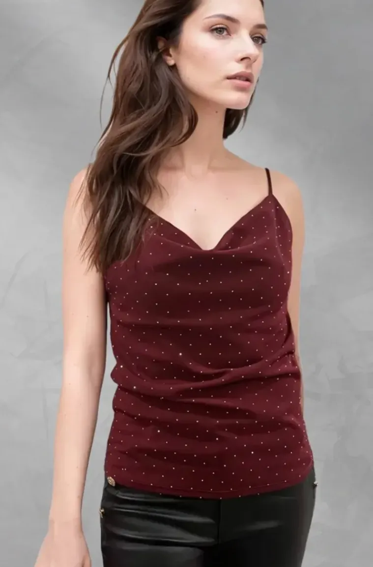 Mixed Brand - Strap top 11197 - Bordeaux