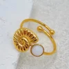 Mixed Brands - Adjustable Ring Shell BA153 - Gold