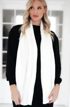 Mixed Brands - Angora Scarf 16197 - White