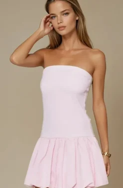 Mixed Brands - Ballon Dress 2595 - Pink