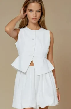 Mixed Brands - Ballon Skirt Short 2597 - White
